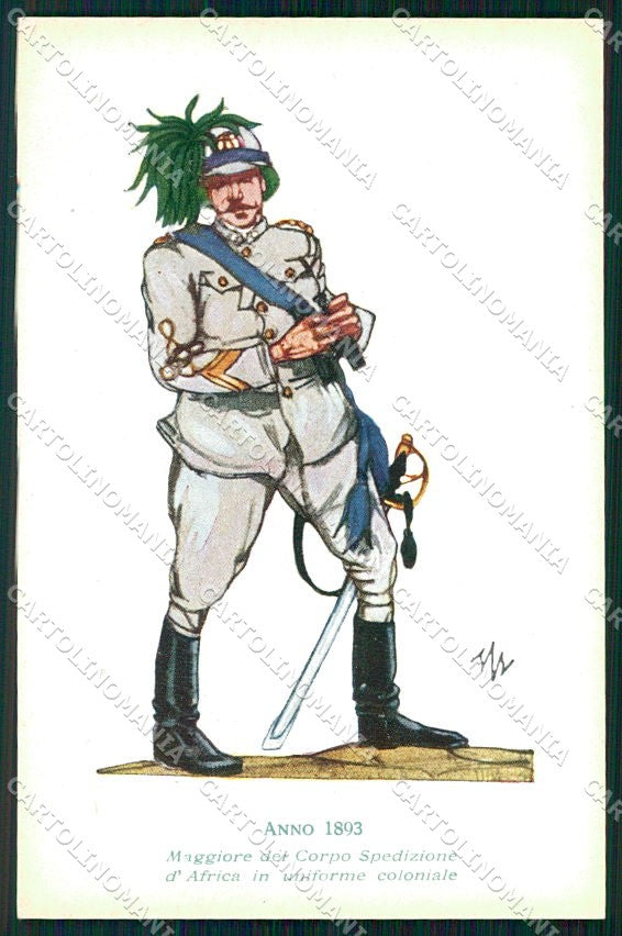 Militari X Reggimento Bersaglieri Uniforme Mona cartolina XF6751 – fronte