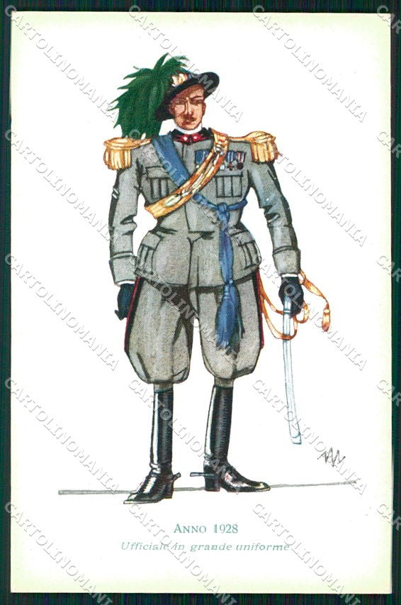 Militari X Reggimento Bersaglieri Uniforme Mona cartolina XF6755 – fronte