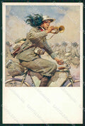 Militari 12º Reggimento Bersaglieri Ciclisti Beltrame cartolina XF6758 – fronte