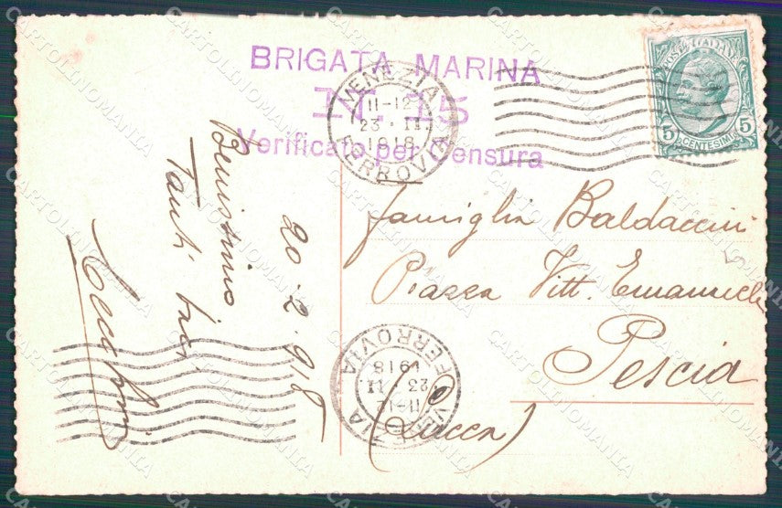 Militari Brigata Marina 15 Carducci cartolina XF6768 – retro