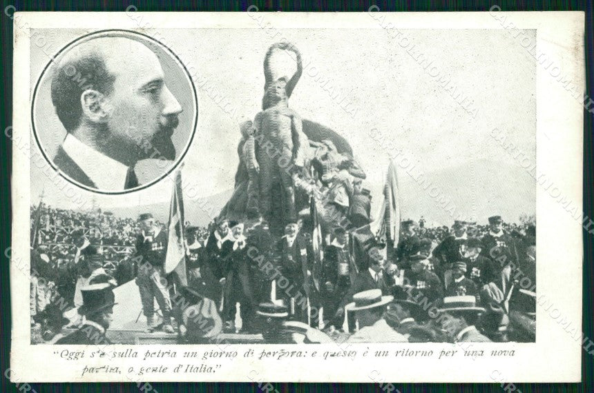 Propaganda Gabriele D'Annunzio Quarto Genova Garibaldi cartolina XF6803 – fronte