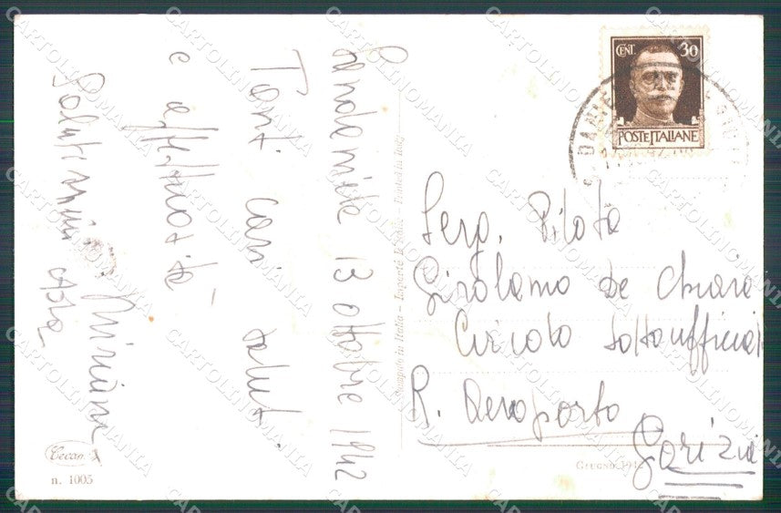 WW2 WWII Propaganda Aviazione ABRASA cartolina XF6813 – retro