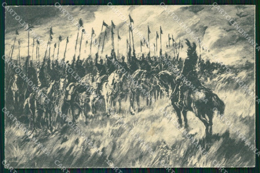 Militari Reggimentale Genova Cavalleria 1930 Lancieri cartolina XF6824 – fronte