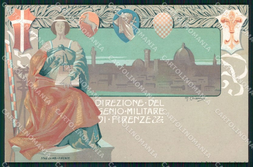 Militari Direzione del Genio Militare di Firenze Chierici cartolina XF6883 – fronte