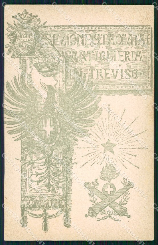 Militari Sezione Staccata di Artiglieria di Treviso cartolina XF6886 – fronte