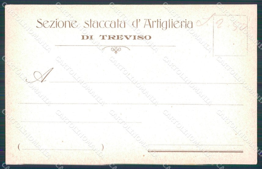 Militari Sezione Staccata di Artiglieria di Treviso cartolina XF6886 – retro