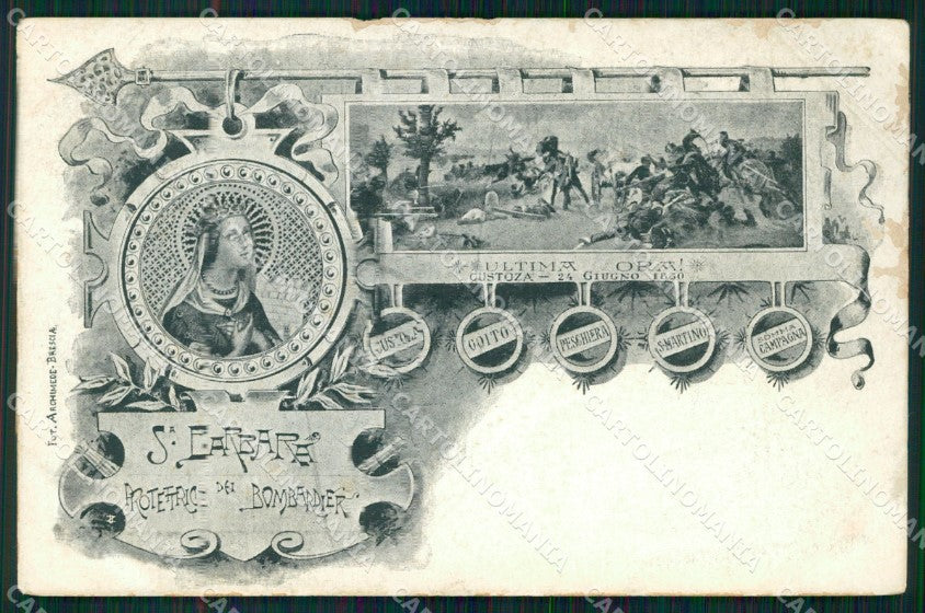 Militari Reggimentale S. Barbara Protettrice Bombardieri ABRASA cartolina XF6887 – fronte