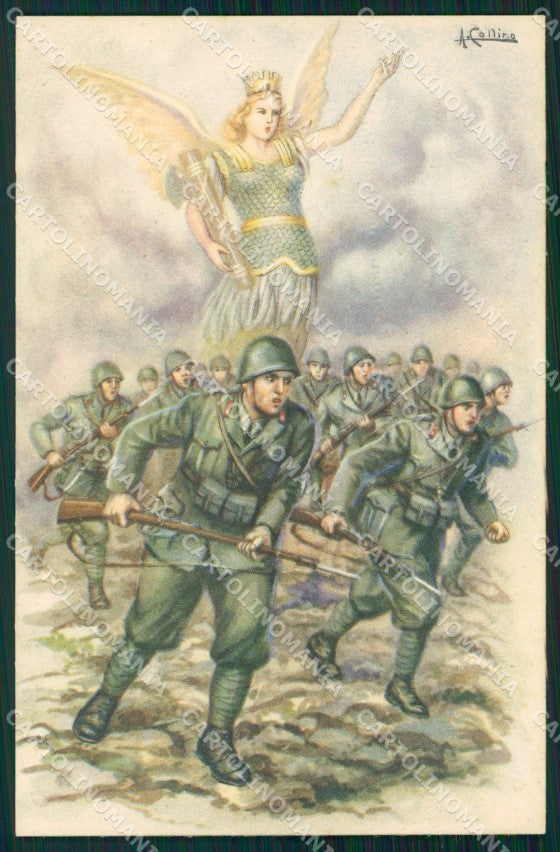Militari Propaganda WWII WW2 Fanteria Collino cartolina XF6940 – fronte