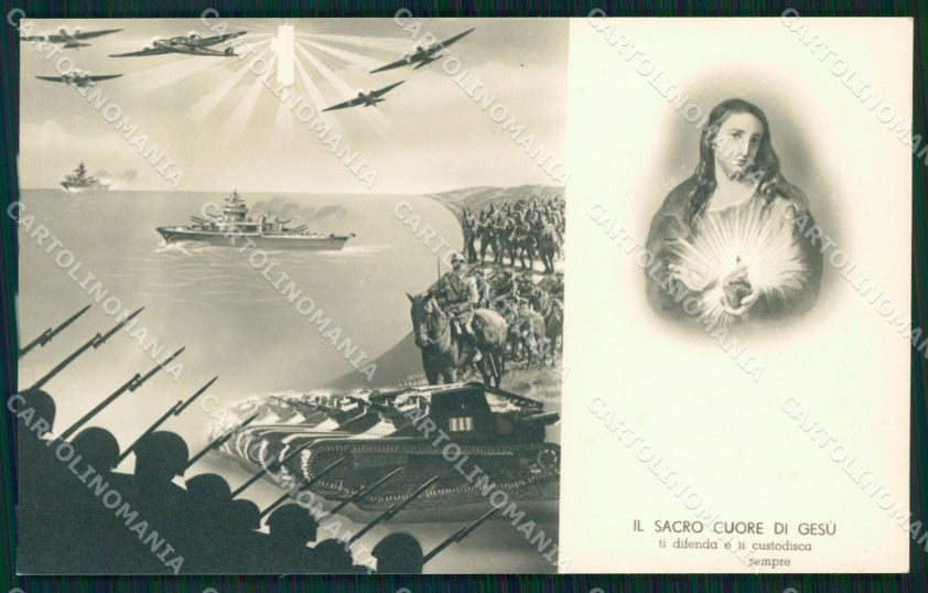 WW2 WWII Propaganda Esercito Italiano fascismo Santino Foto cartolina XF6946 – fronte