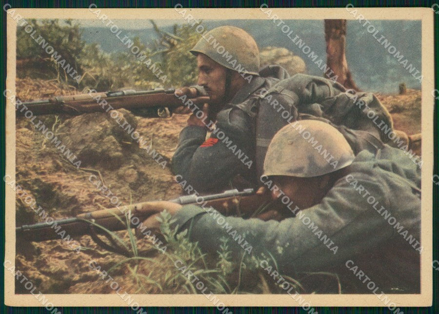 Militari WW2 WWII Franchigia Esercito FG cartolina XF7191 – fronte