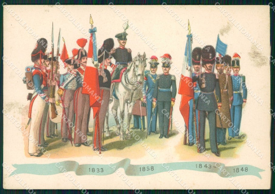 Militari Museo Storico Brigata Granatieri Uniformi Duval FG cartolina XF7224 – fronte