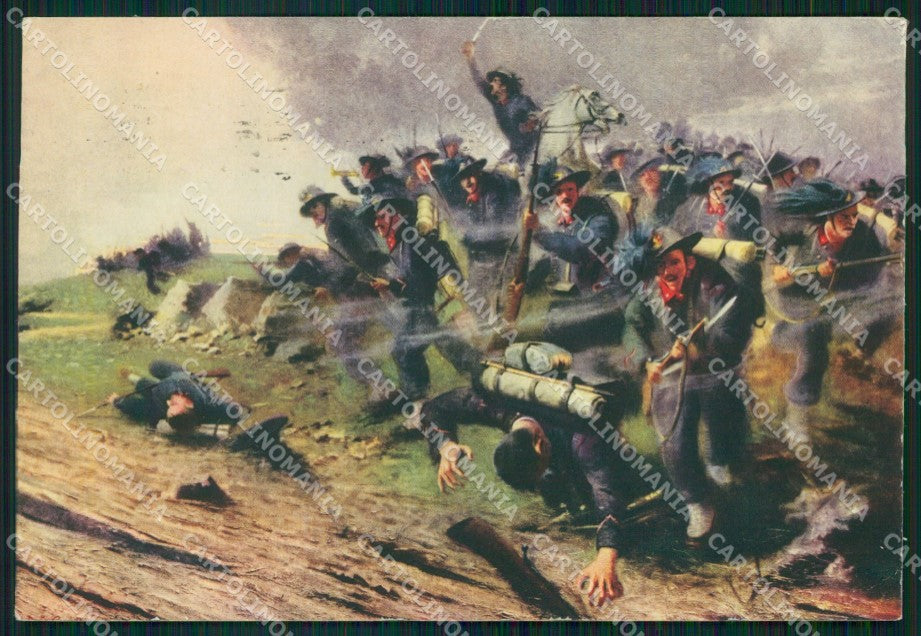 Militari Bersaglieri Compagnia Manara Campestrini FG cartolina XF7259 – fronte