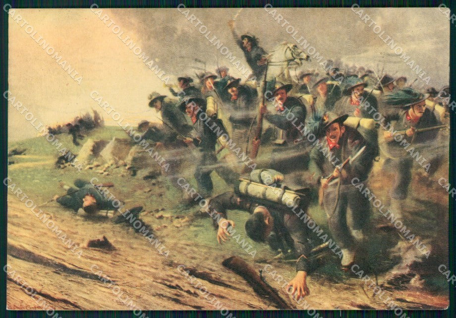 Militari Bersaglieri Compagnia Manara Campestrini FG cartolina XF7260 – fronte