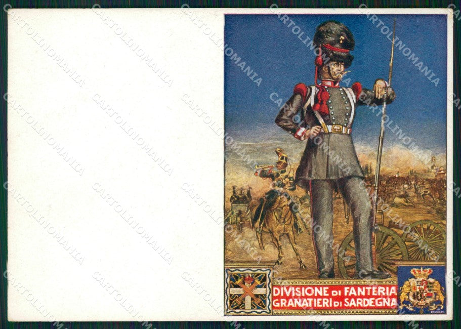 Militari Divisione di Fanteria Granatieri di Sardegna Cisari FG cartolina XF7306 – fronte