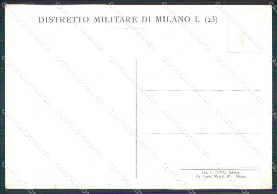 Militari 23º Distretto Militare di Milano FG cartolina XF7319 – retro