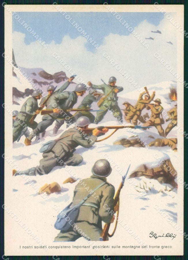 Militari Propaganda WWII WW2 Fronte Greco Grecia Sgrilli FG cartolina XF7321 – fronte