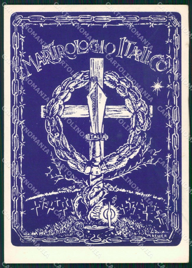 Politica Movimento Sociale Italiano Rito Funebre RSI Renier FG cartolina XF7338 – fronte