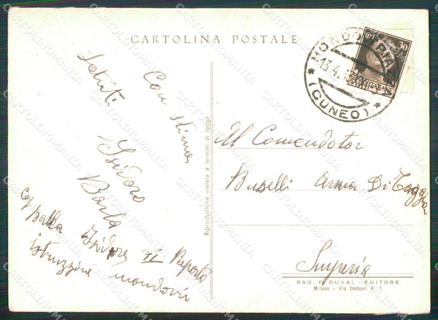 Militari Stelle Alpine PIEGHE FG cartolina XF7378 – retro