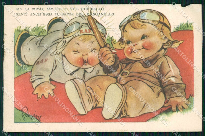 Aviazione Propaganda WWII Royal Air Force ABRASA STRAPPINO FG cartolina XF7398 – fronte