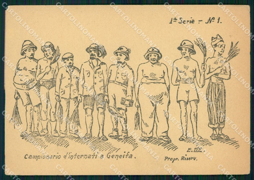 Militari Coloniale Enrico D'Elia Geneifa Bersaglieri FG cartolina XF7399 – fronte