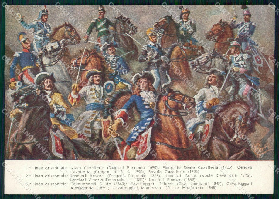 Militari Arma di Cavalleria Uniformi 1939 Montevarchi Cenni FG cartolina XF7412 – fronte