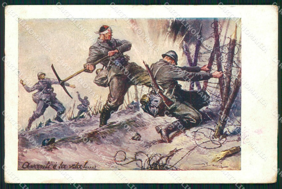 Militari Associazione Arma del Genio Pisani TRACCE UMIDO FG cartolina XF7418 – fronte