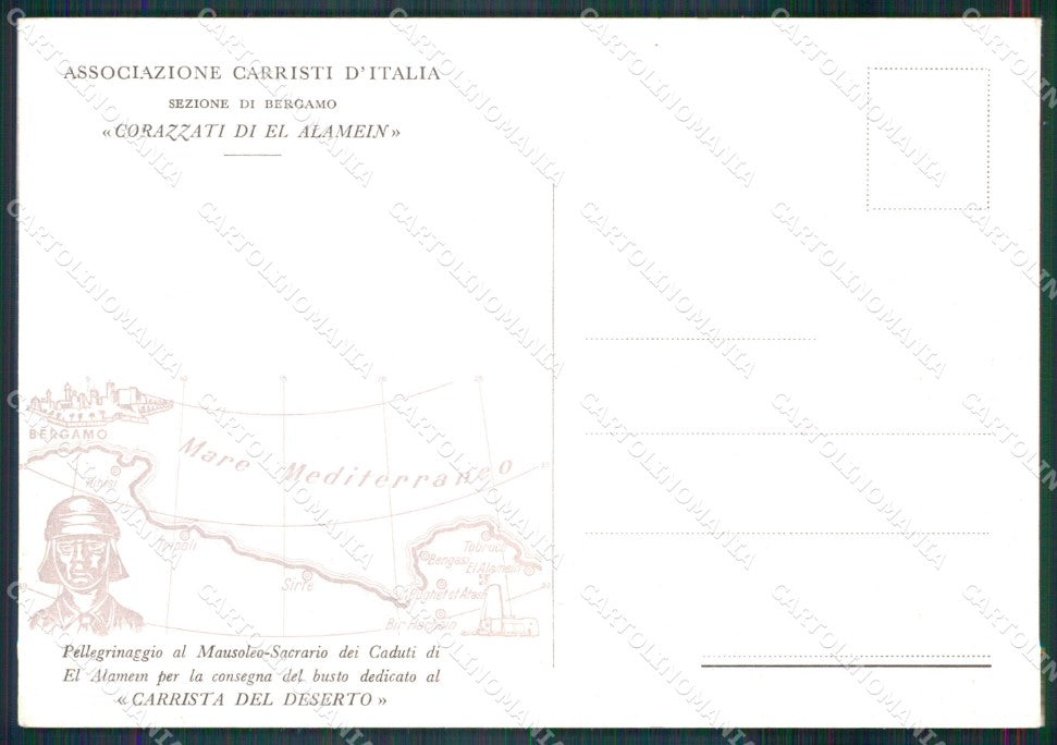 Militari Associazione Carristi Bergamo El Alamein FG cartolina XF7483 – retro
