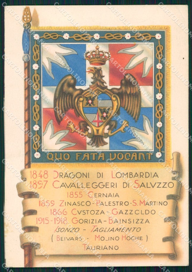 Militari Cavalleggeri di Saluzzo PIEGHINA FG cartolina XF7486 – fronte