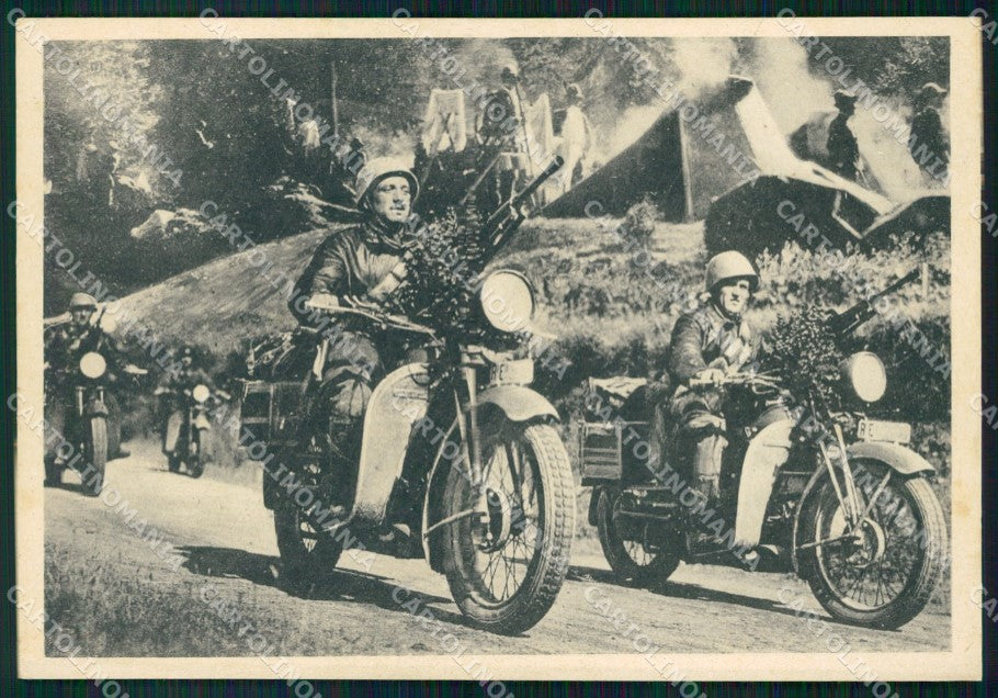 Militari Propaganda WWII Moto Motociclette Alpini FG cartolina XF7508 – fronte