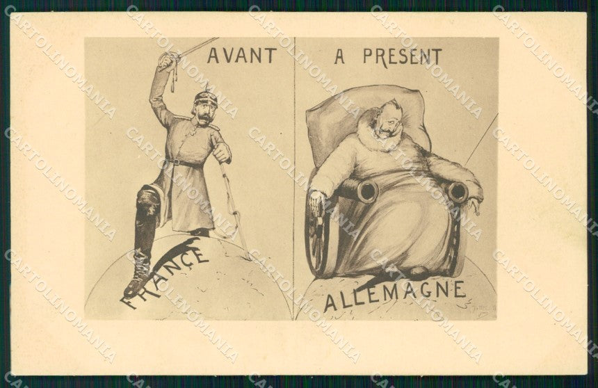 WW1 WWI Propaganda Kaiser Wilhelm France cartolina postcard XF7603 – fronte