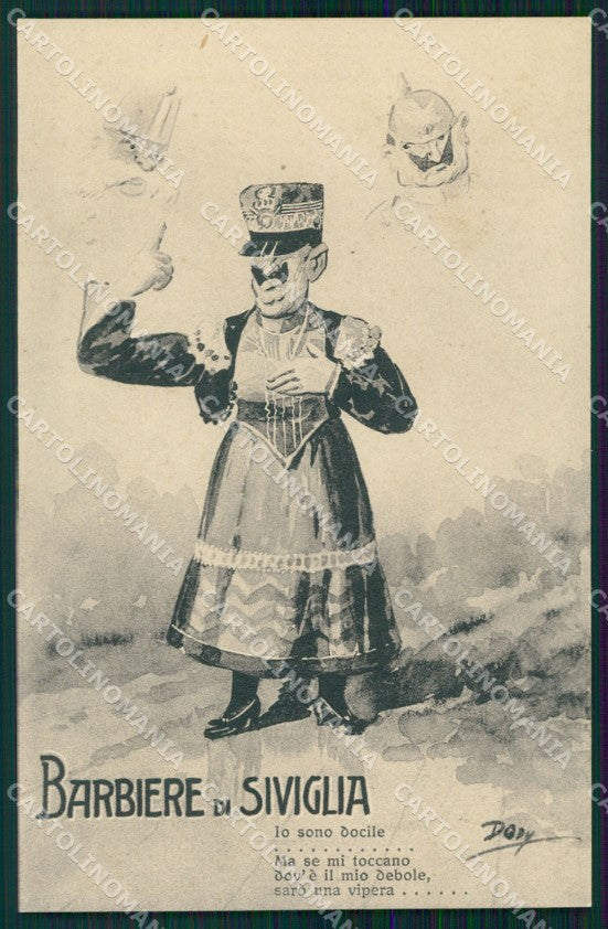 WW1 WWI Propaganda Kaiser Wilhelm Franz Joseph Savoia cartolina postcard XF7627 – fronte