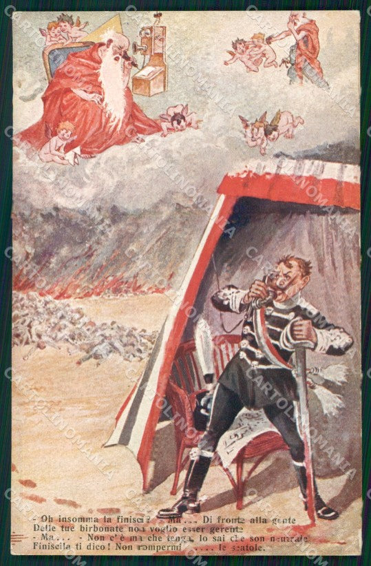 WW1 WWI Propaganda Kaiser Wilhelm cartolina postcard XF7643 – fronte