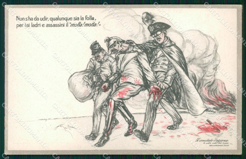 WW1 WWI Propaganda Kaiser Wilhelm Carabinieri cartolina postcard XF7669 – fronte