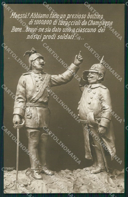 WW1 WWI Propaganda Kaiser Wilhelm RPPC cartolina postcard XF7699 – fronte