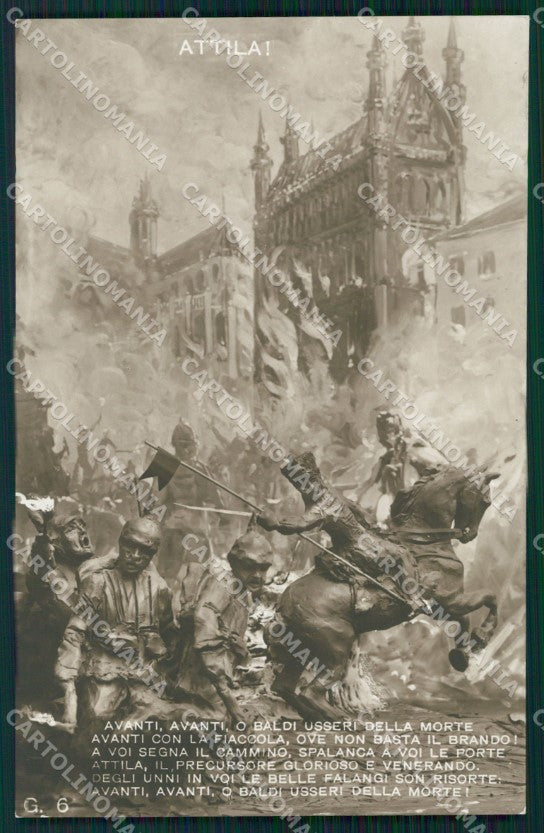 WW1 WWI Propaganda Kaiser Wilhelm RPPC cartolina postcard XF7708 – fronte