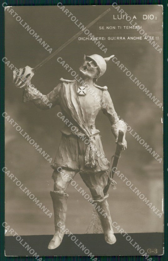 WW1 WWI Propaganda Kaiser Wilhelm RPPC cartolina postcard XF7711 – fronte