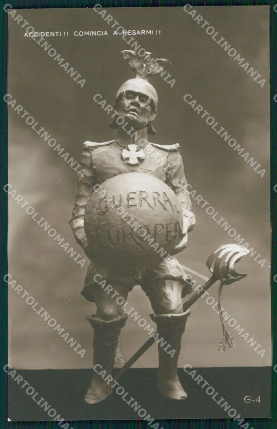 WW1 WWI Propaganda Kaiser Wilhelm RPPC cartolina postcard XF7712 – fronte