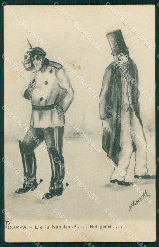WW1 WWI Propaganda Kaiser Wilhelm cartolina postcard XF7726 – fronte