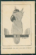 WW1 WWI Propaganda Kaiser Wilhelm Parrot cartolina postcard XF7729 – fronte