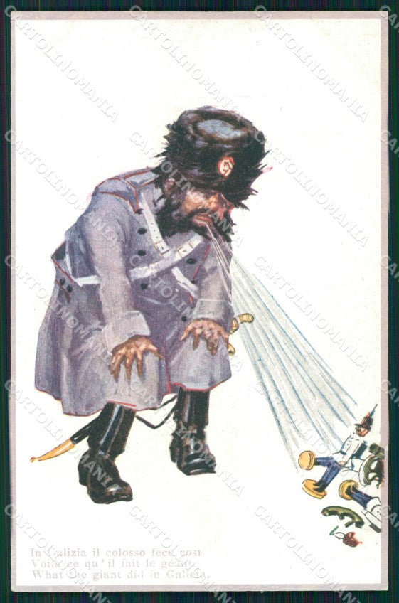 WW1 WWI Propaganda Galizia Russia cartolina postcard XF7842 – fronte
