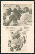 WW1 WWI Propaganda British Anti German cartolina postcard XF7866 – fronte
