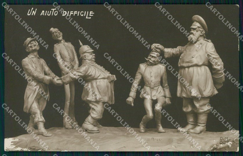 WW1 WWI Propaganda Anti German Russia RPPC cartolina postcard XF7895 – fronte
