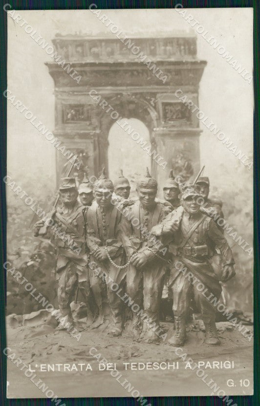 WW1 WWI Propaganda Anti German France RPPC cartolina postcard XF7902 – fronte