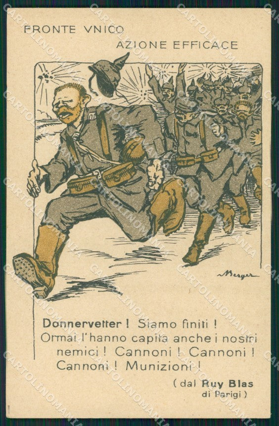 WW1 WWI Propaganda Anti German Ruy Blas cartolina postcard XF7904 – fronte