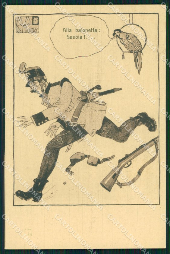 WW1 WWI Propaganda Anti Austria Parrot De Murtas cartolina postcard XF7917 – fronte