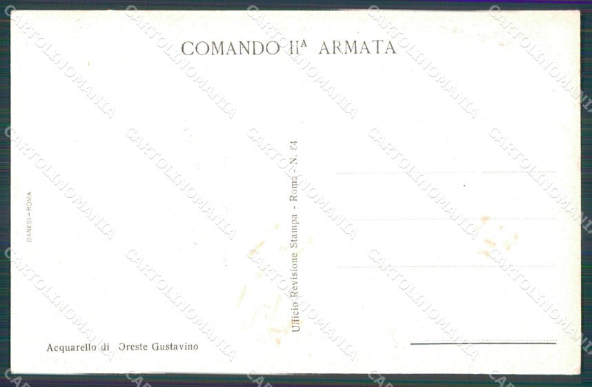 WW1 WWI Propaganda Anti Austria Comando II Armata cartolina postcard XF7921 – retro