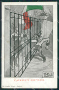 WW1 WWI Propaganda Anti Austria Alpini Tricolore cartolina postcard XF7924 – fronte