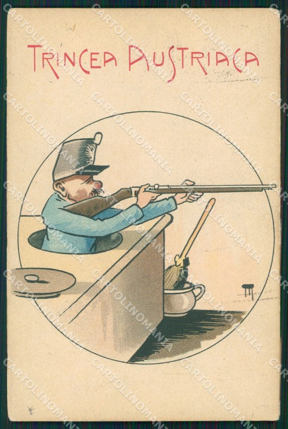 WW1 WWI Propaganda Anti Austria Chamber Pot cartolina postcard XF7929 – fronte