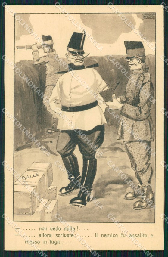WW1 WWI Propaganda Anti Austria Cappadonia cartolina postcard XF7930 – fronte