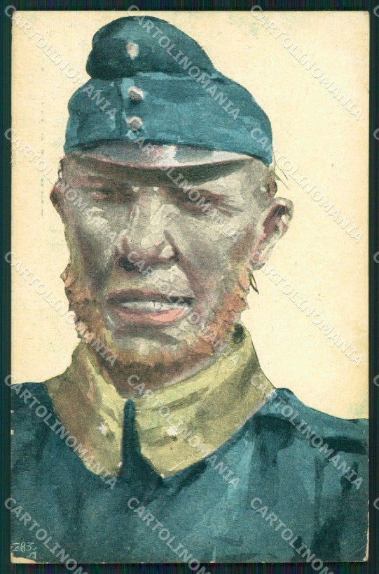 WW1 WWI Propaganda Soldier Anti Austria Sacchetti cartolina postcard XF7933 – fronte